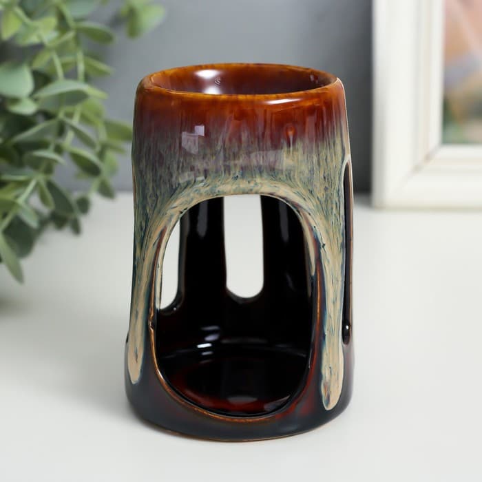 Аромалампа для эфирных масел «Ротонда», керамика, 7.3×7.3×10.5 см, МИКС