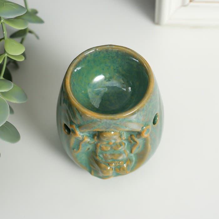 Аромалампа для эфирных масел «Хотэй», керамика, 6×6×8 см, МИКС