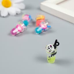 Декор для творчества пластик «Лимонад в стакане», 1.2×1.2×2.6 см, МИКС