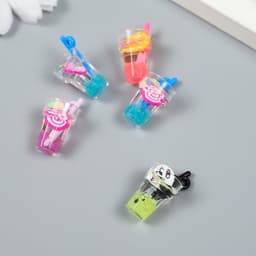 Декор для творчества пластик «Лимонад в стакане», 1.2×1.2×2.6 см, МИКС