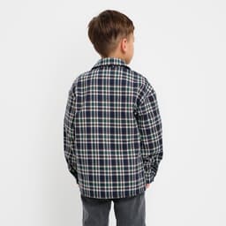 Рубашка для мальчика в клетку KAFTAN, синяя, размер 32 (110-116 см)