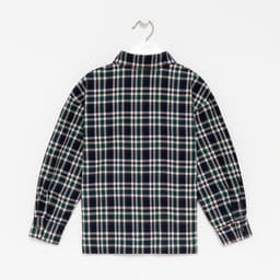 Рубашка для мальчика в клетку KAFTAN, синяя, размер 32 (110-116 см)