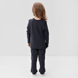 Пижама детская (лонгслив, брюки) MINAKU, рост 86-92 см, тёмно-серая