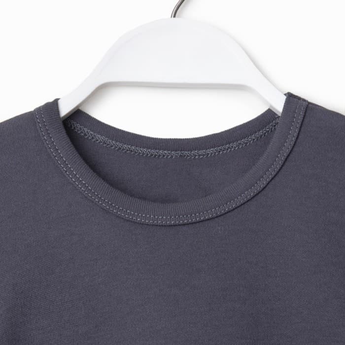 Пижама детская (лонгслив, брюки) MINAKU, рост 86-92 см, тёмно-серая