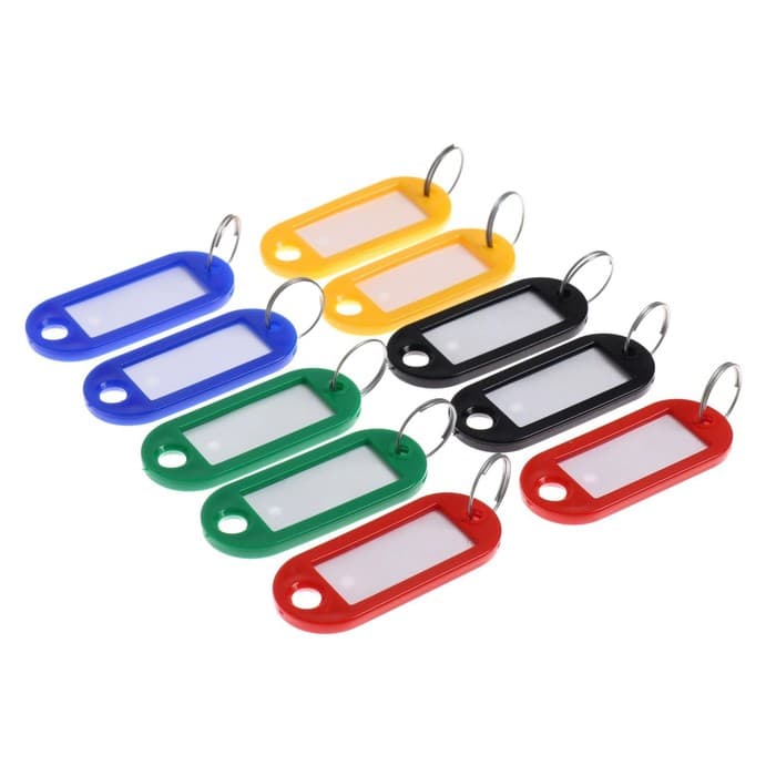 Набор бирок для ключей на кольце «Идентификатор», 53 мм, 10 шт., МИКС