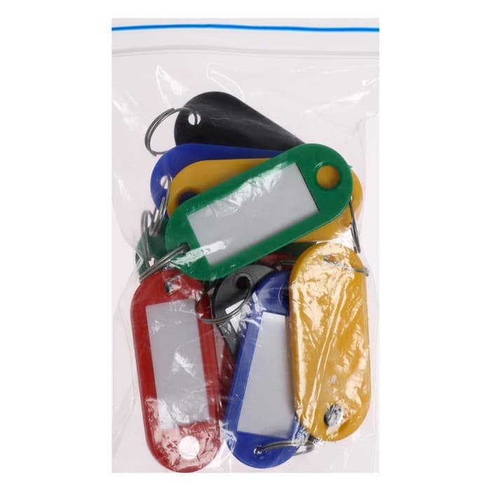 Набор бирок для ключей на кольце «Идентификатор», 53 мм, 10 шт., МИКС