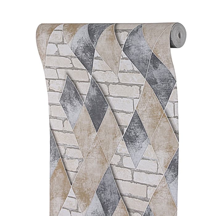 Обои бумажные «Пермские обои. Лофт 1019-01», 0.53×10.05 м, цвет серый/бежевый