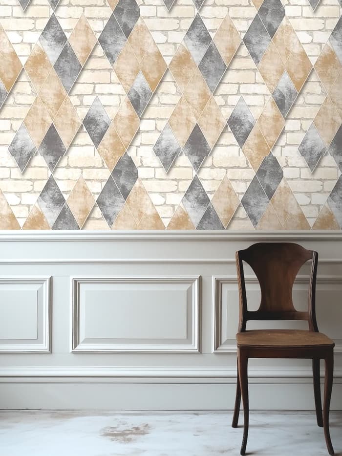 Обои бумажные «Пермские обои. Лофт 1019-01», 0.53×10.05 м, цвет серый/бежевый