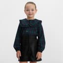 Рубашка для девочки KAFTAN «Клетка», зелёная, размер 32 (110-116 см)