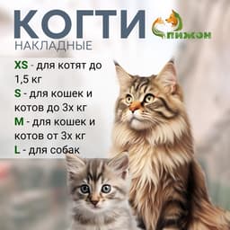 Накладные когти «Антицарапки», размер XS, набор 20 шт., золотые с блёстками