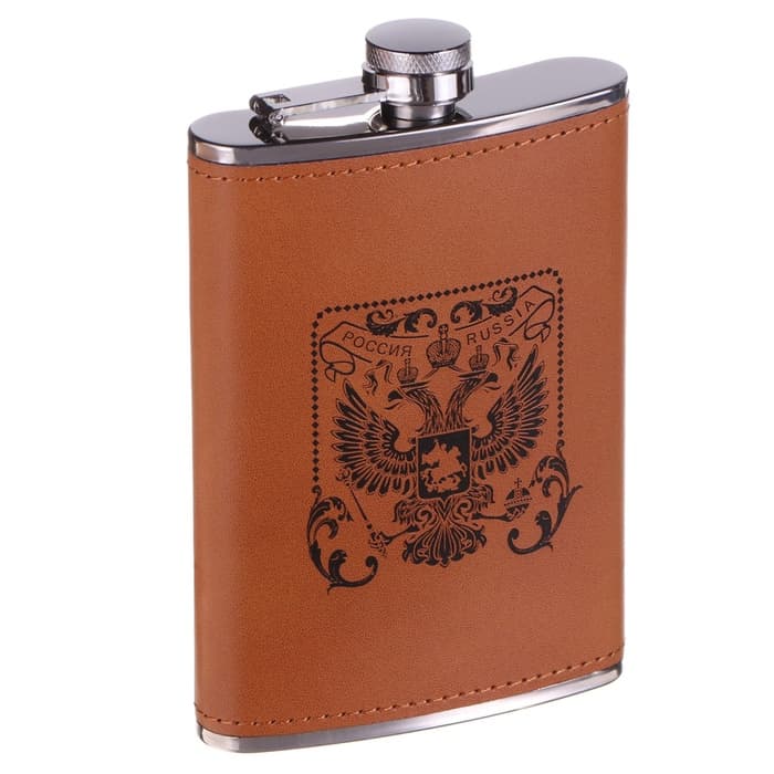 Фляжка «Герб», нержавеющая сталь, 270 мл, 9 oz