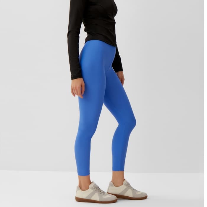 Легинсы спортивные женские MINAKU: SPORTLY, синие, размер 46