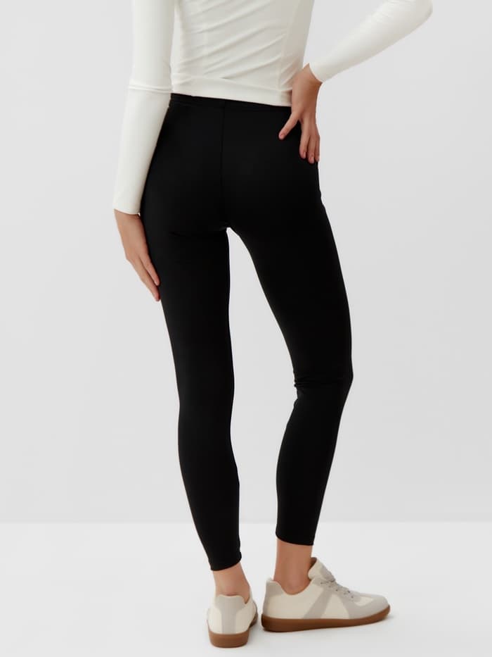 Легинсы спортивные женские MINAKU: SPORTLY, чёрные, размер 46