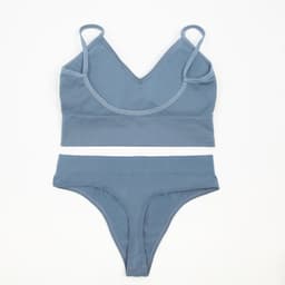 Комплект нижнего белья женский (топ, трусы) Collorista, синий, размер 42-44