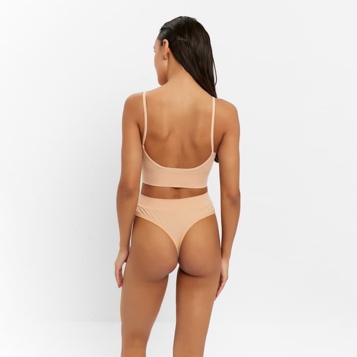 Комплект нижнего белья женский (топ, трусы) Collorista, бежевый, размер 42-44