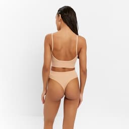 Комплект нижнего белья женский (топ, трусы) Collorista, бежевый, размер 42-44