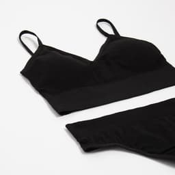 Комплект нижнего белья женский (топ, трусы) Collorista, чёрный, размер 42-44