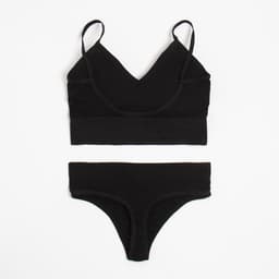 Комплект нижнего белья женский (топ, трусы) Collorista, чёрный, размер 42-44