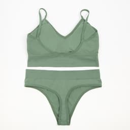 Комплект нижнего белья женский (топ, трусы) Collorista, зелёный, размер 42-44