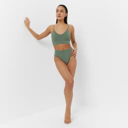 Комплект нижнего белья женский (топ, трусы) Collorista, зелёный, размер 42-44