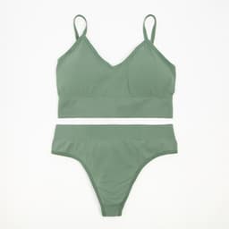 Комплект нижнего белья женский (топ, трусы) Collorista, зелёный, размер 42-44