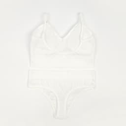 Комплект нижнего белья женский (топ, трусы) Collorista, белый, размер 42-44