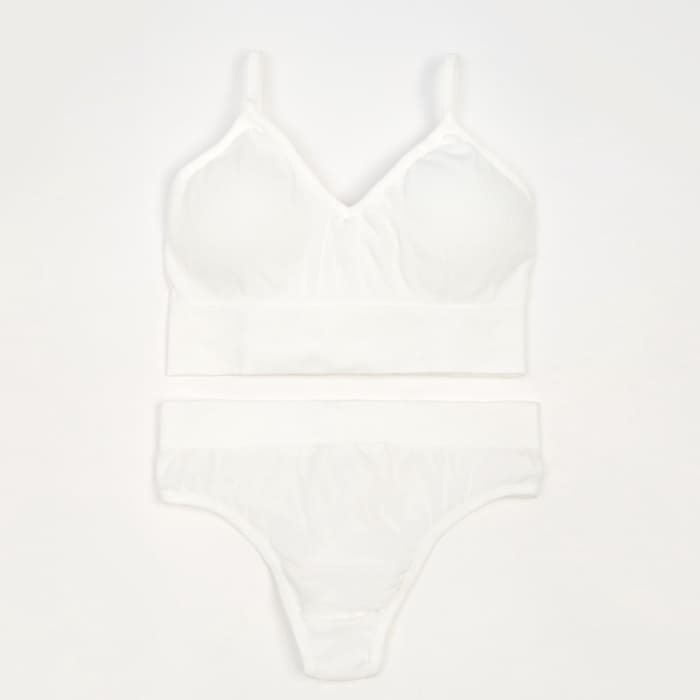 Комплект нижнего белья женский (топ, трусы) Collorista, белый, размер 42-44