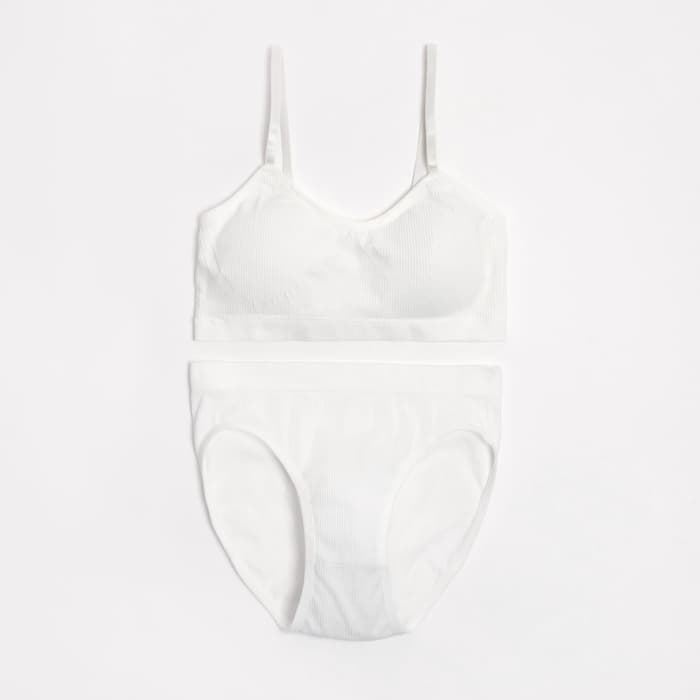 Комплект нижнего белья женский (топ, трусы) Collorista, белый, размер 42-44