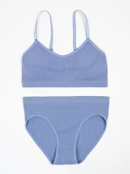 Комплект нижнего белья женский (топ, трусы) Collorista, серо-голубой, размер 42-44