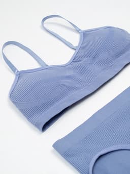 Комплект нижнего белья женский (топ, трусы) Collorista, серо-голубой, размер 42-44