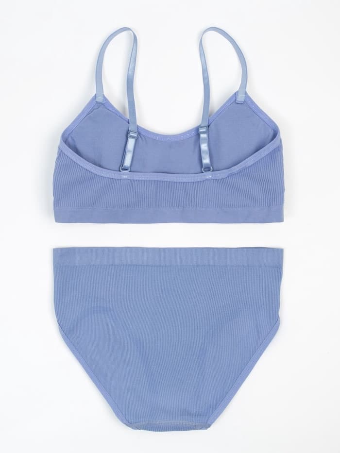 Комплект нижнего белья женский (топ, трусы) Collorista, серо-голубой, размер 42-44