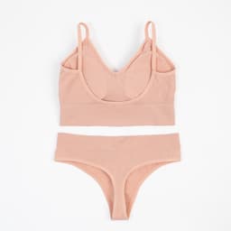 Комплект нижнего белья женский (топ, трусы) Collorista, цвет пудра, размер 42-44