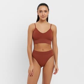 Комплект нижнего белья женский (топ, трусы) Collorista, коричневый, размер 42-44