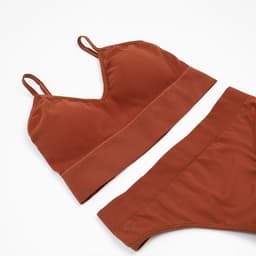 Комплект нижнего белья женский (топ, трусы) Collorista, коричневый, размер 42-44