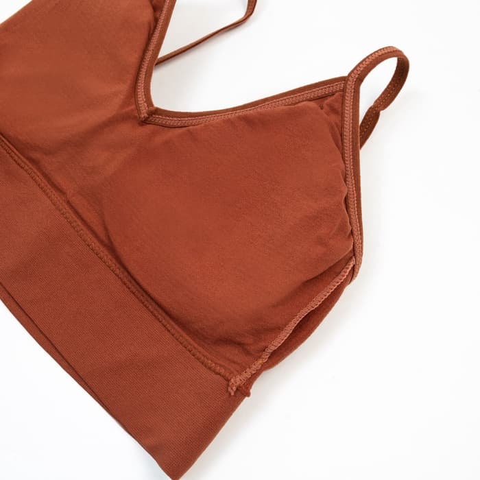 Комплект нижнего белья женский (топ, трусы) Collorista, коричневый, размер 42-44