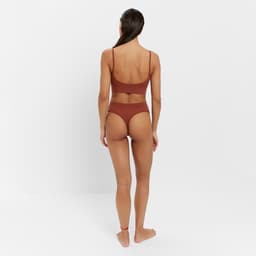 Комплект нижнего белья женский (топ, трусы) Collorista, коричневый, размер 42-44