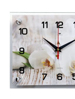 Часы настенные интерьерные «Спа. Белые орхидеи», 20×26 см