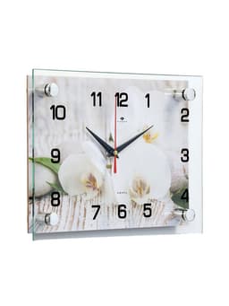 Часы настенные интерьерные «Спа. Белые орхидеи», 20×26 см