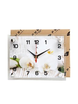 Часы настенные интерьерные «Спа. Белые орхидеи», 20×26 см