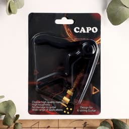 Каподастр для акустической гитары, зажим для струн Music Life, черный