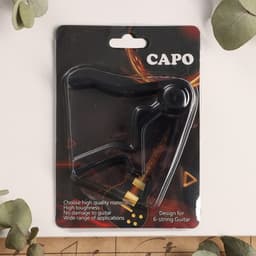 Каподастр для акустической гитары, зажим для струн Music Life, черный