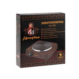 Плитка электрическая «Матрёна» МА-061, 1000 Вт, 1 конфорка, коричневая