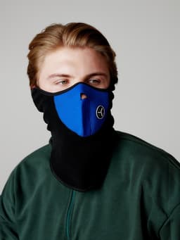 Ветрозащитная маска под шлем с клапаном, размер универсальный, синий