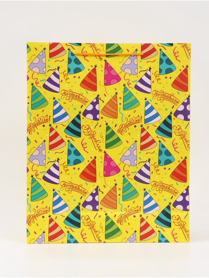 Пакет подарочный ламинированный, упаковка, «День рождения», 40×49×15 см