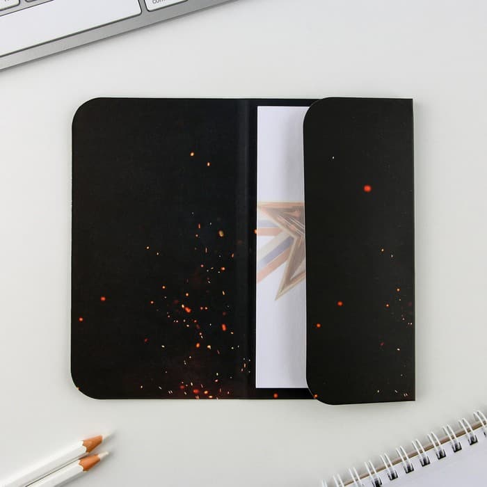 Блок для записей с липким слоем, 30 листов «23 февраля»