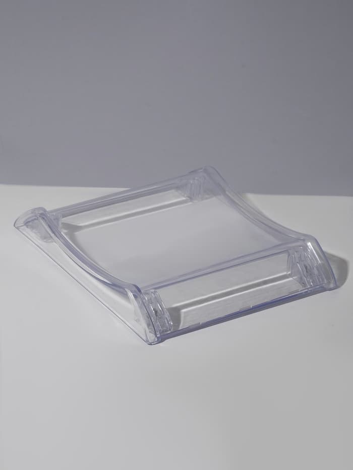 Монетница двухкомпонентная, с местом для рекламной вставки, 19.3×16.3×2.5 см, прозрачная