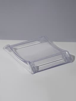 Монетница двухкомпонентная, с местом для рекламной вставки, 19.3×16.3×2.5 см, прозрачная