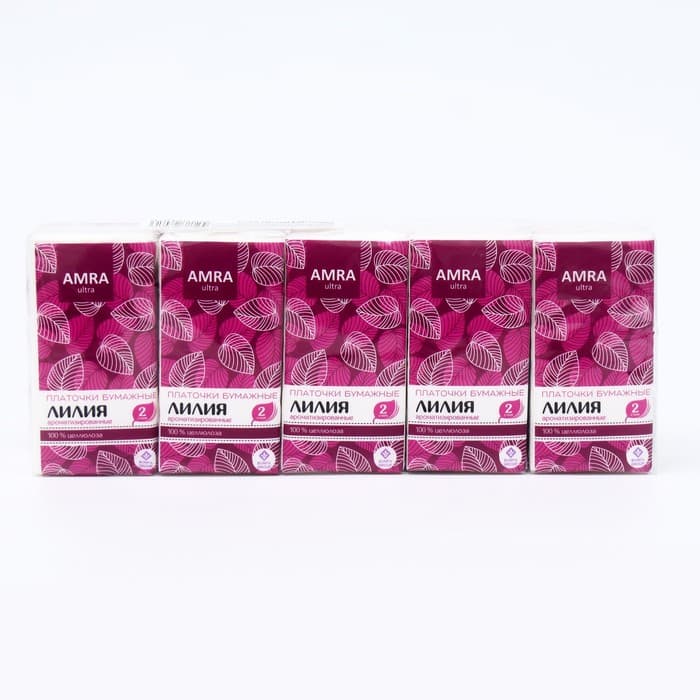 Платочки бумажные Arma, двухслойные, белые, с ароматом лилии, 10 шт.