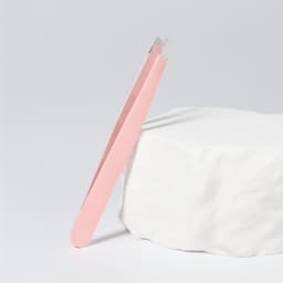 Пинцет скошенный, широкий, 9.5 см, розовый