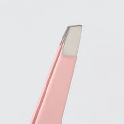 Пинцет скошенный, широкий, 9.5 см, розовый